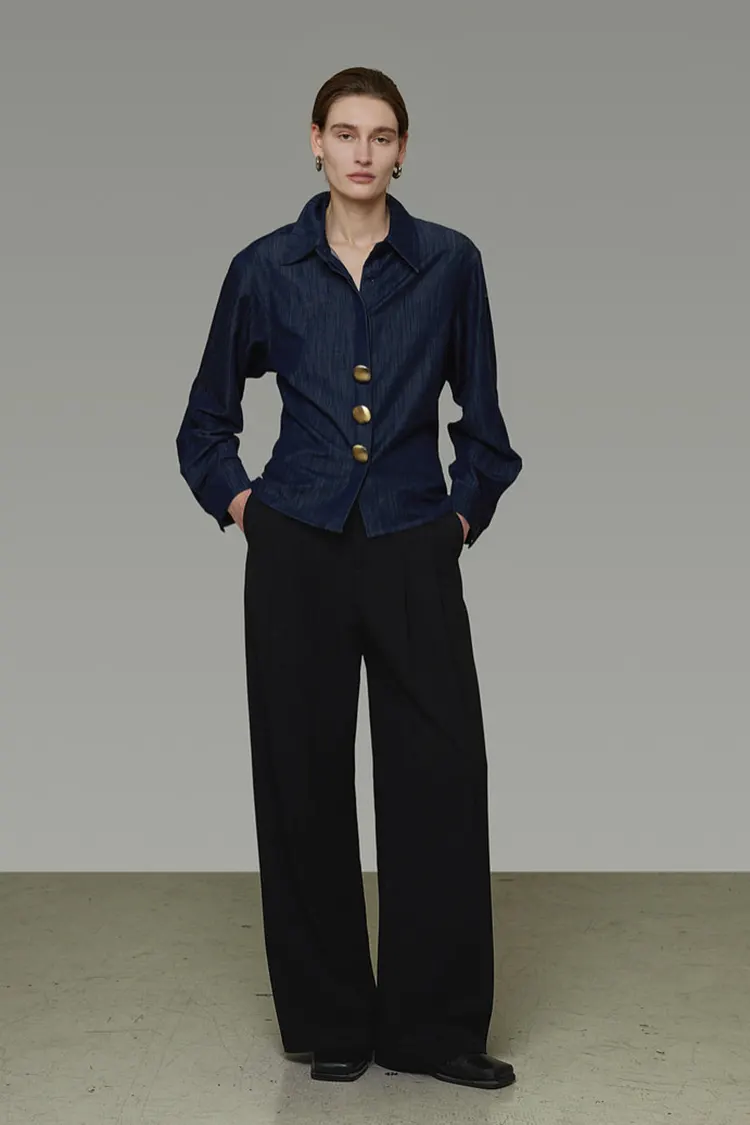 Women's Vintage Denim Blouse