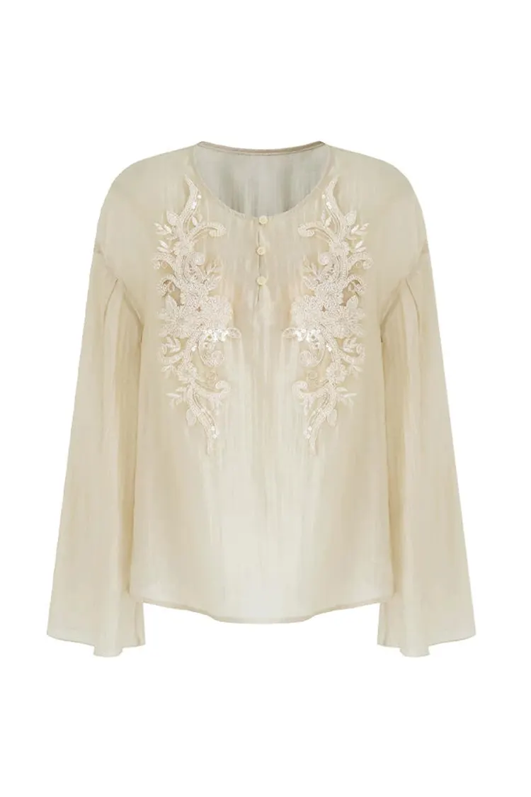 Feestblouse met kralen voor dames